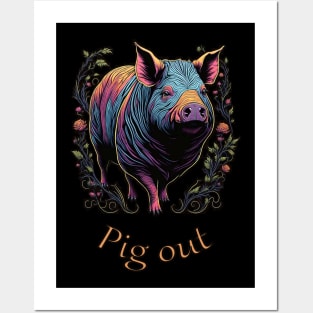 Pig out Posters and Art